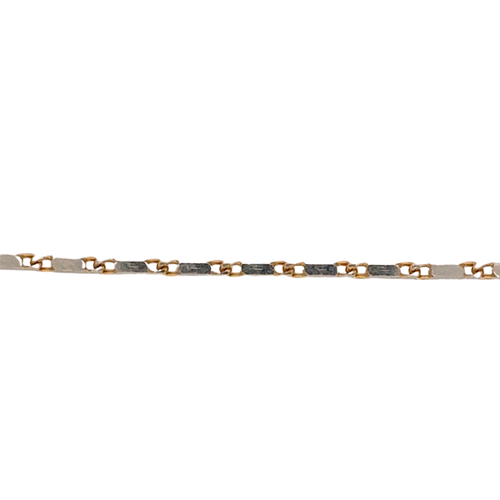 10kt Two Tone Gold 1mm Luro Anklet
