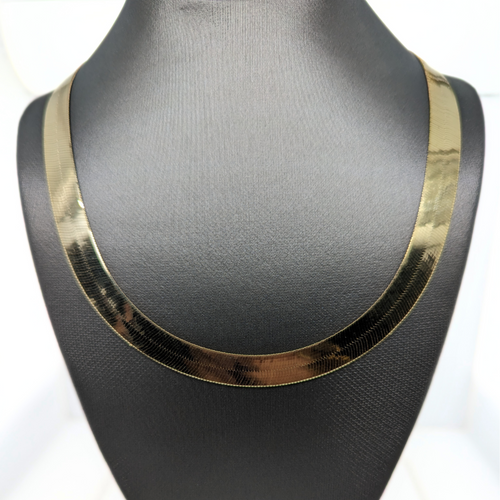 10kt Yellow Gold 8mm Herringbone Chain