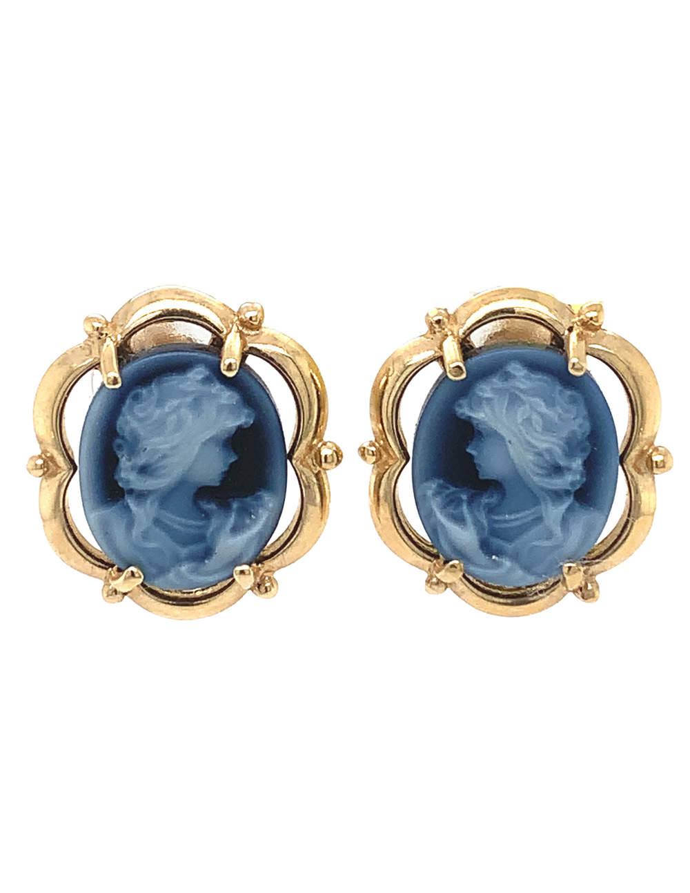 14kt Yellow Gold Cameo Earrings