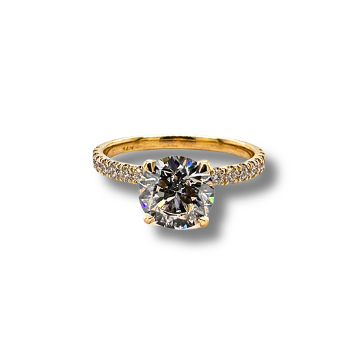 14kt Yellow Gold 1.48 TDW Round Brilliant Lab Grown Diamond Ring