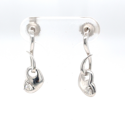 10kt White Gold .18ct Diamond Stud Earring