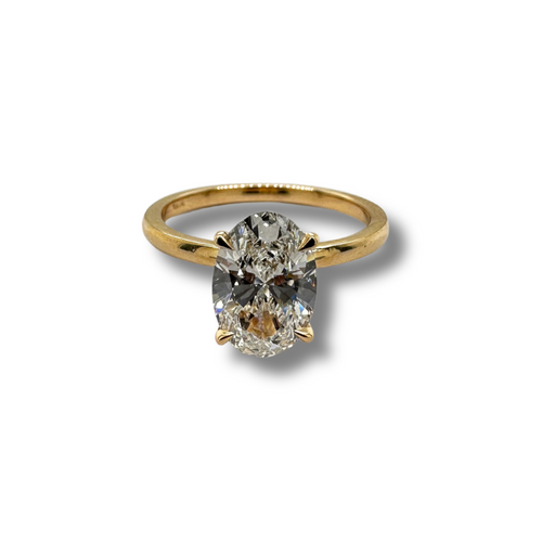 14kt Yellow Gold 1.63TW Oval Solitaire Diamond Ring