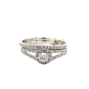 14kt White Gold Diamond Ring set