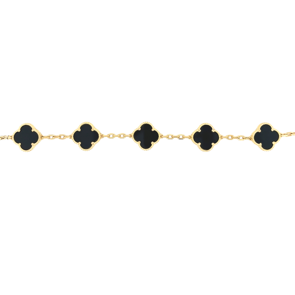 10kt Yellow Gold Four Leaf Clover Bracelet