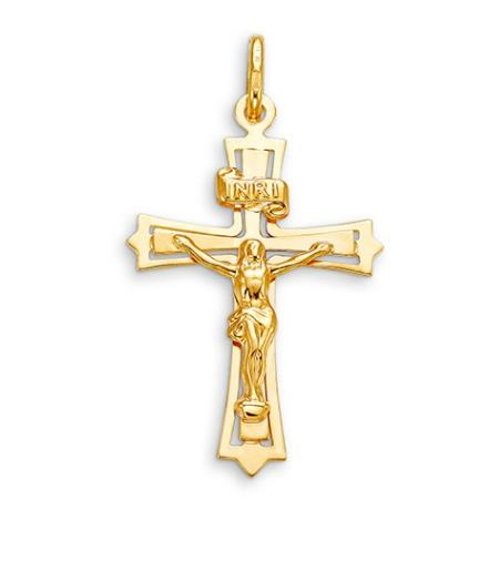 10kt Yellow Gold Crucifix Charm
