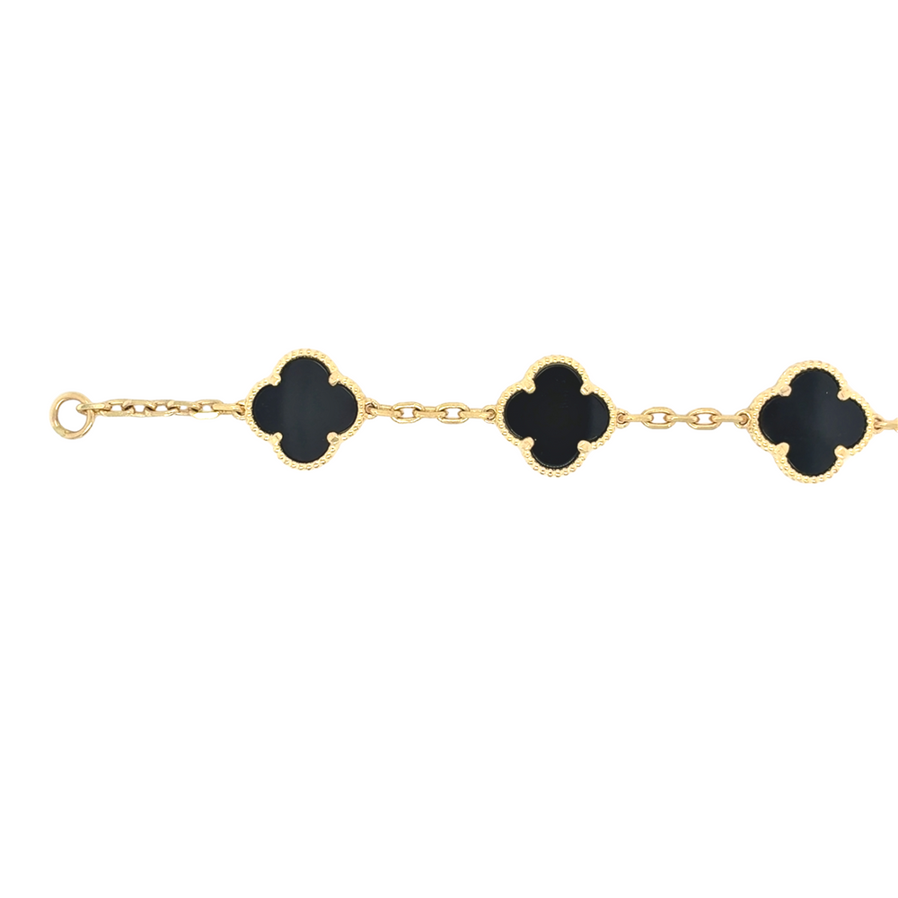 10kt Yellow Gold Four Leaf Clover Bracelet