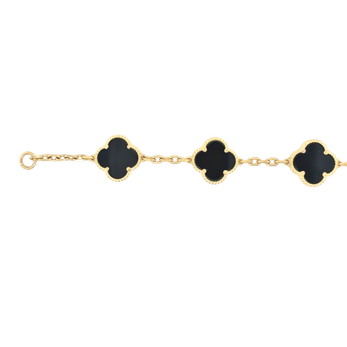 10kt Yellow Gold Four Leaf Clover Bracelet