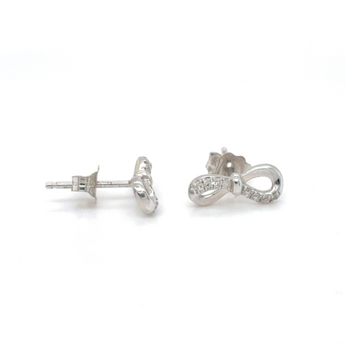 10kt White Gold .04ct Diamond Stud Earring