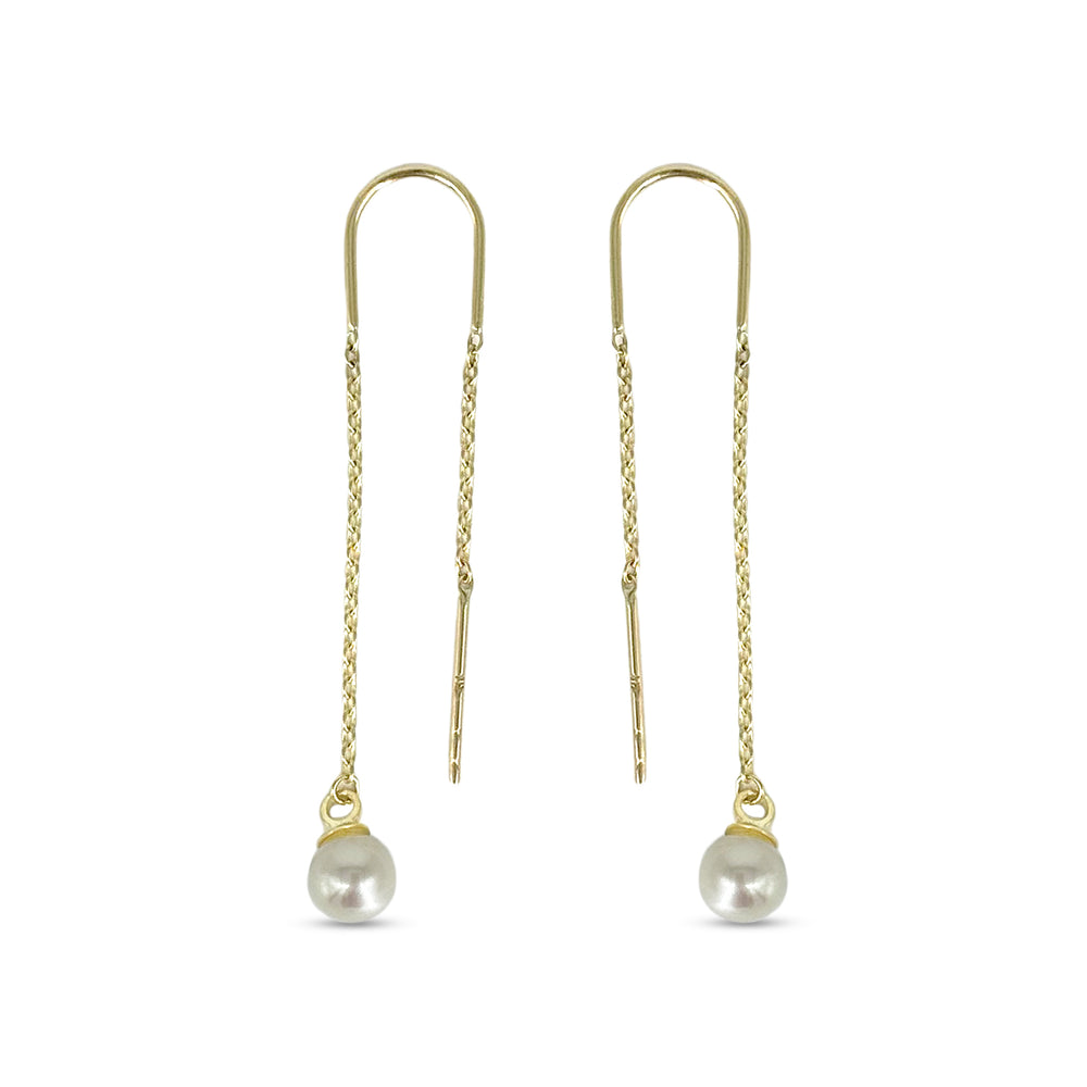 10kt Yellow Gold Fancy Pearl Earrings