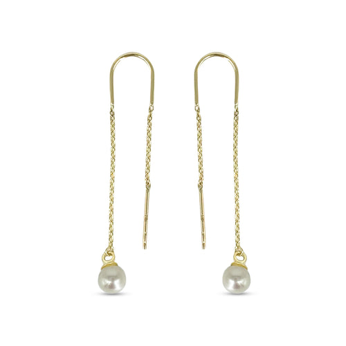 10kt Yellow Gold Fancy Pearl Earrings