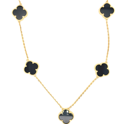 10kt Yellow Gold Four Leaf Clover Necklace