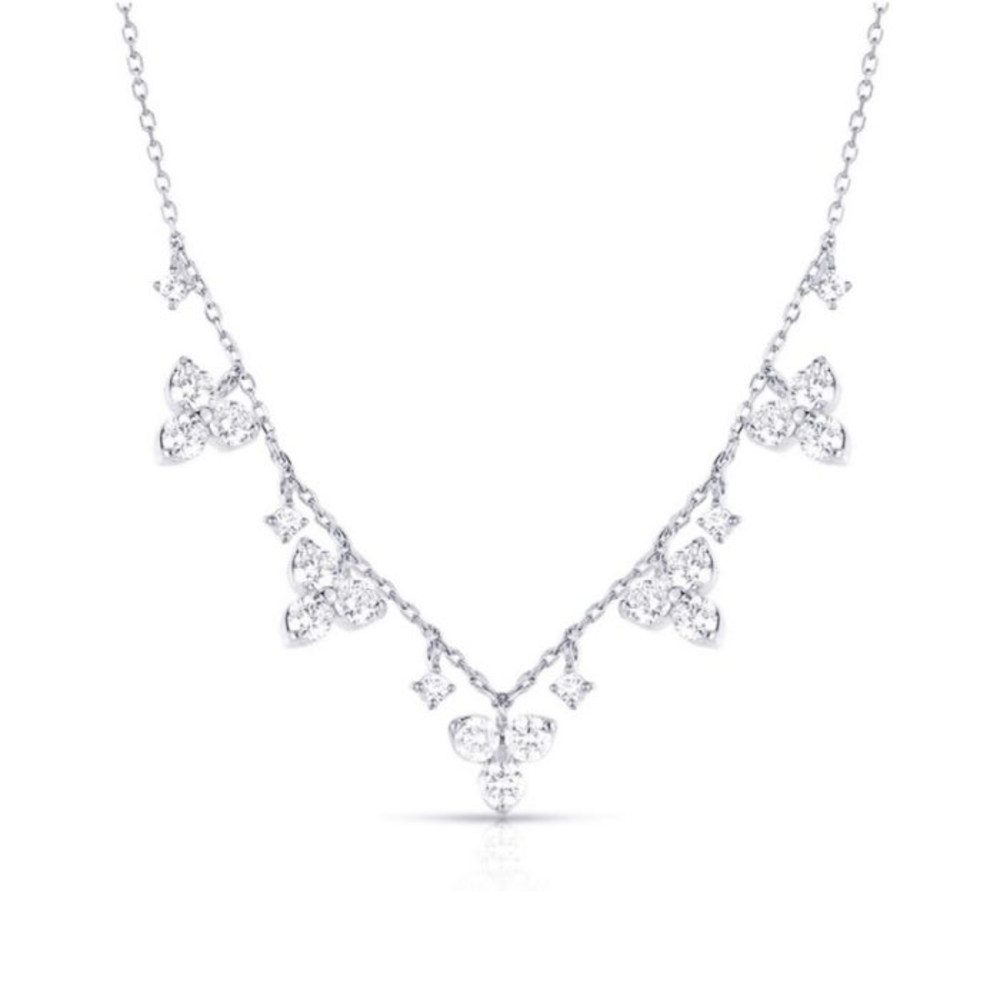 Sterling Silver .63TW Lab Grown Fancy Necklace