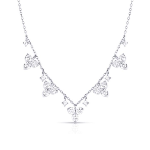 Sterling Silver .63TW Lab Grown Fancy Necklace