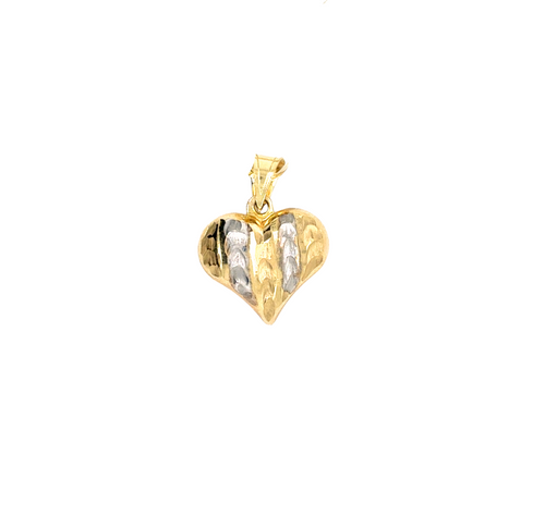 10kt Two Tone Heart Charm