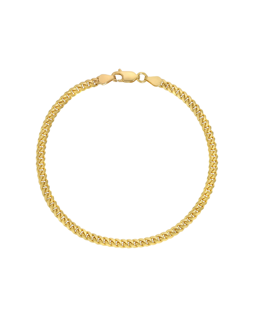 Gold Plated Sterling Silver 4.2mm Miami Cuban Bracelet