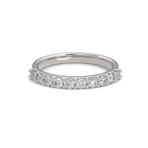 14KT White Gold 0.50ct Lab Diamond Half Eternity Band