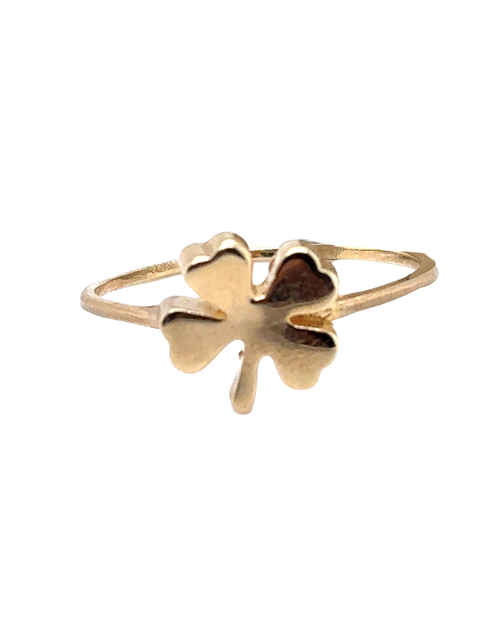 10kt Yellow Gold 4 Leaf Clover Ring
