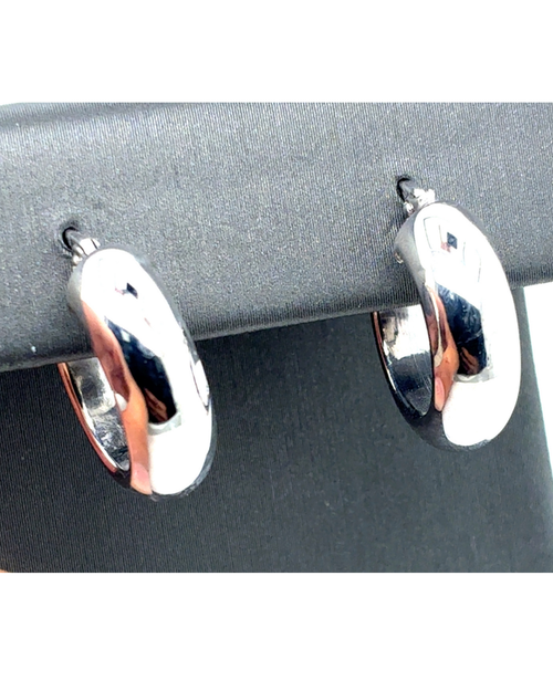 10kt White Gold Hoop Earrings