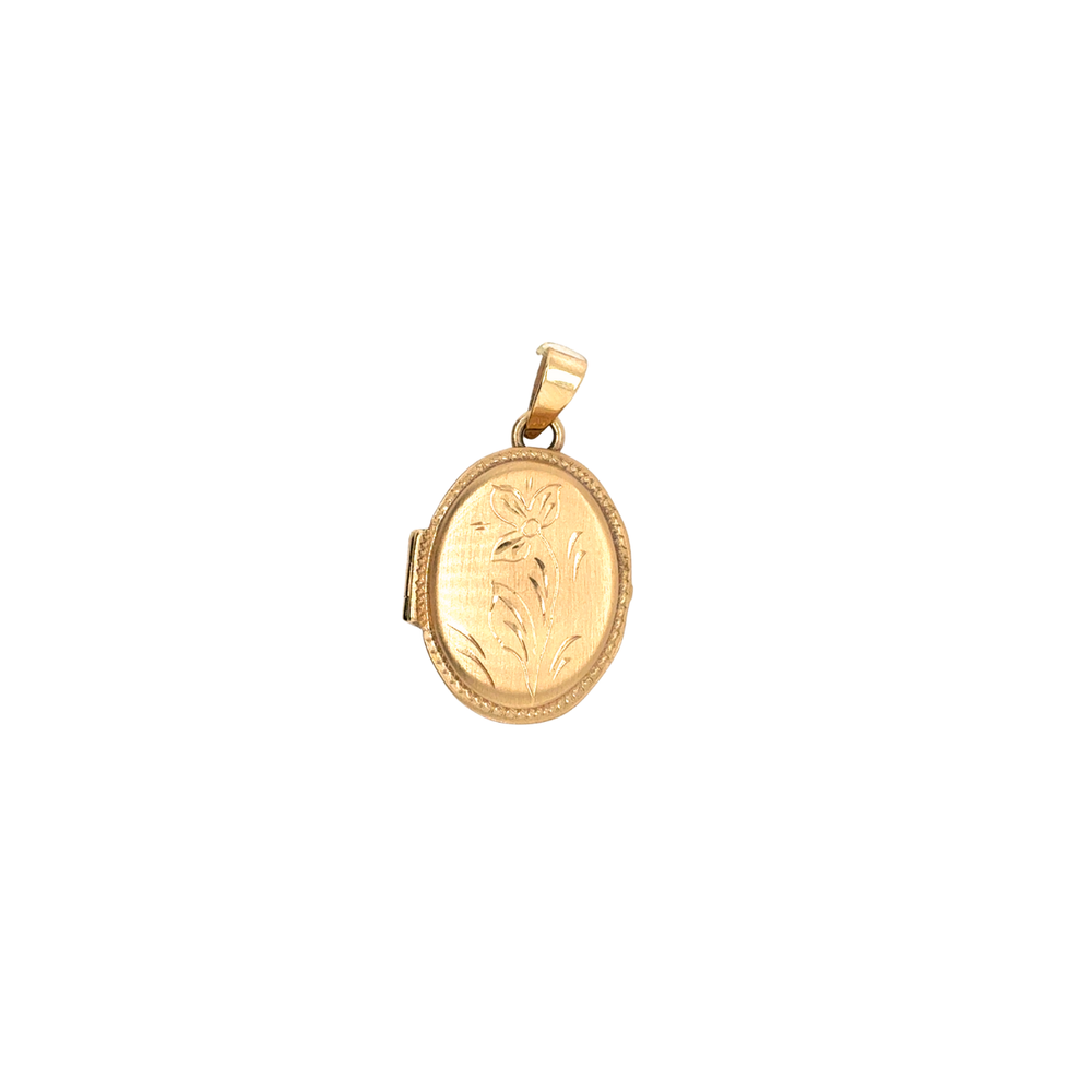 14kt Yellow Gold Fancy Locket Necklace