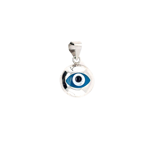 10kt White Gold Evil Eye Charm