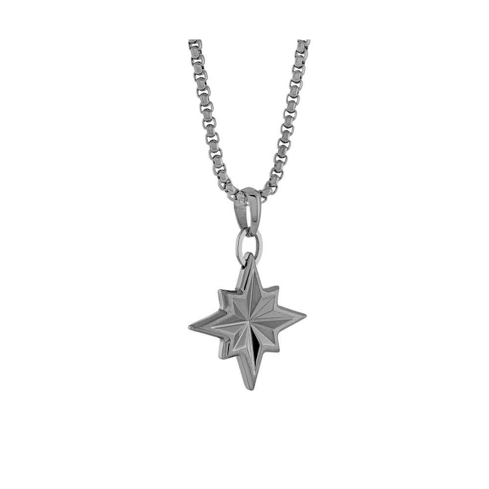Italgem Stainless Steel North Star Necklace