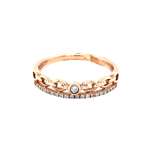 10kt Rose Gold Diamond Ring