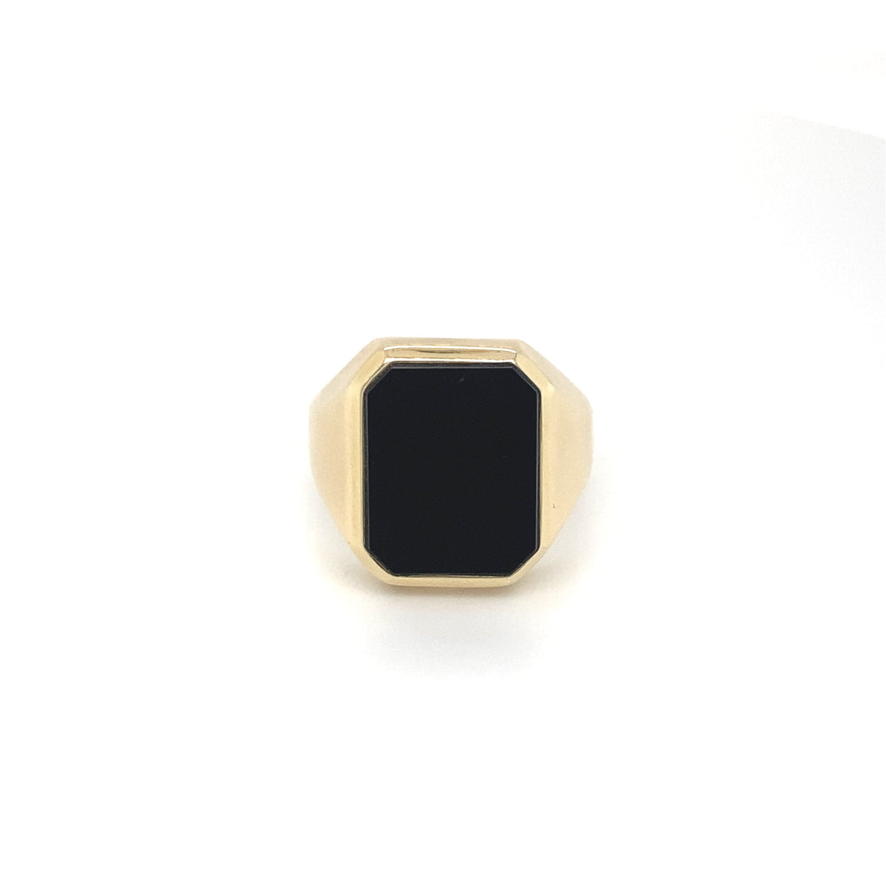 10kt Yellow Gold Onyx Signet Ring