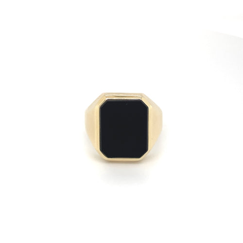 10kt Yellow Gold Onyx Signet Ring