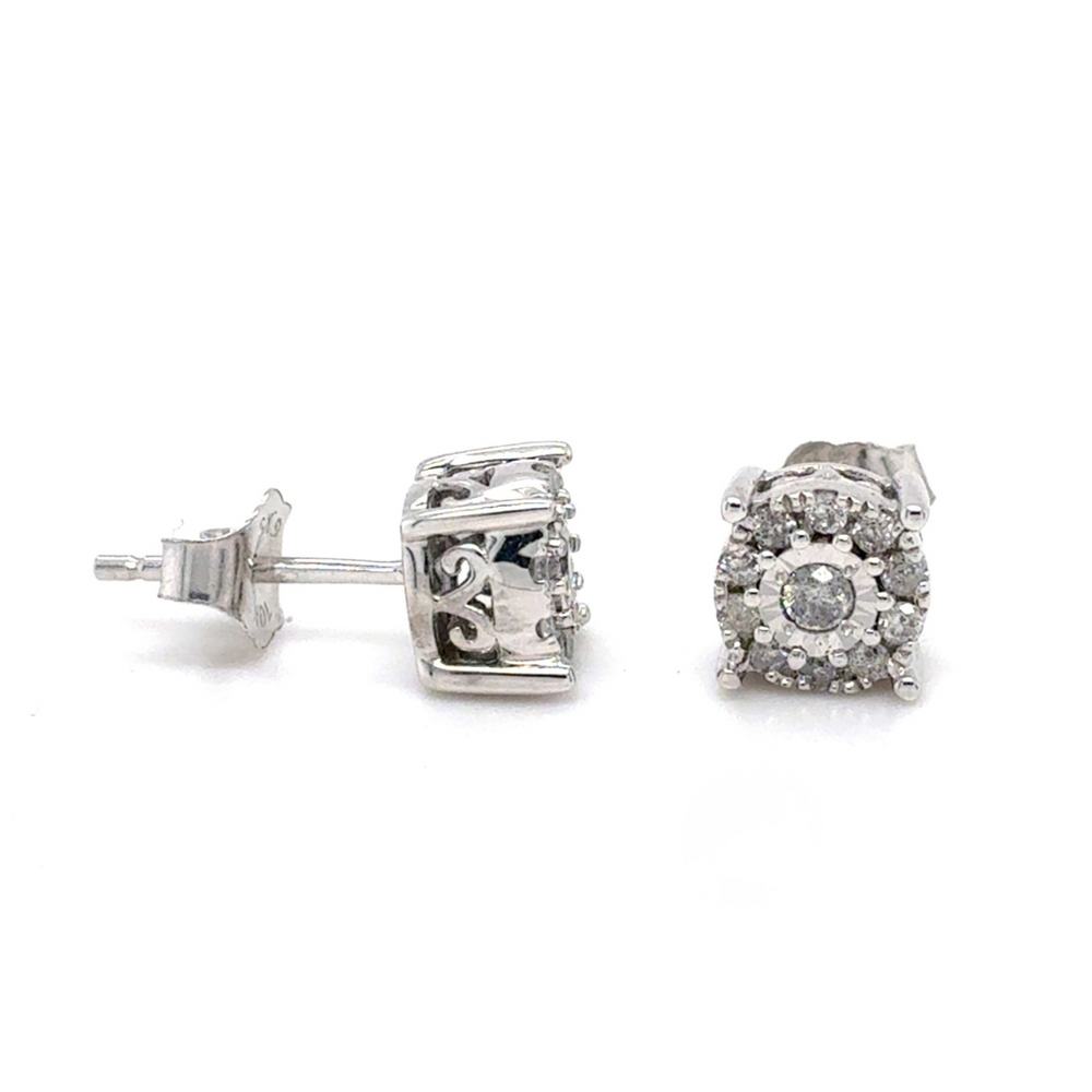 10kt White Gold .25ct Diamond Stud Earring