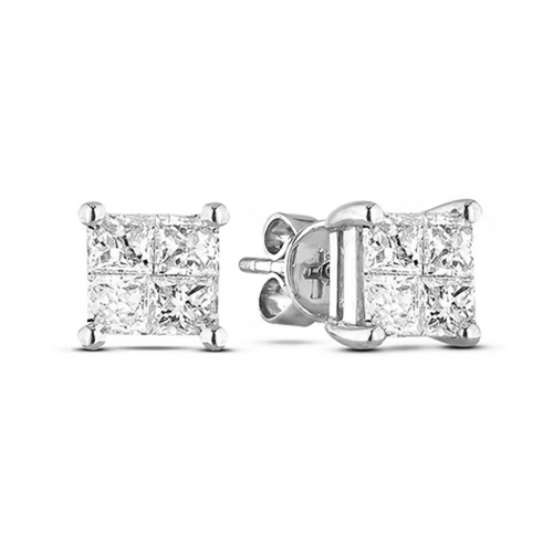 10k White Gold .18ct Canadian Diamond Earrings