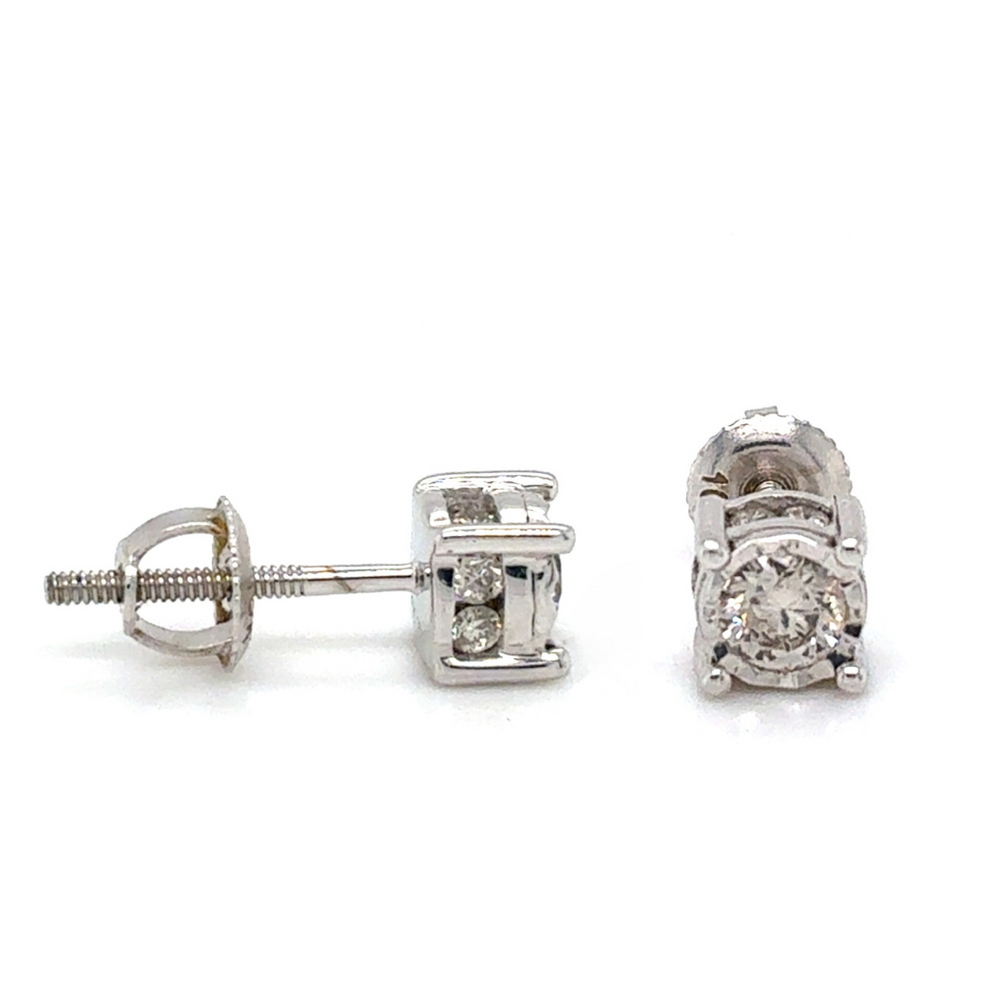 10kt White Gold .50ct Diamond Stud Earring