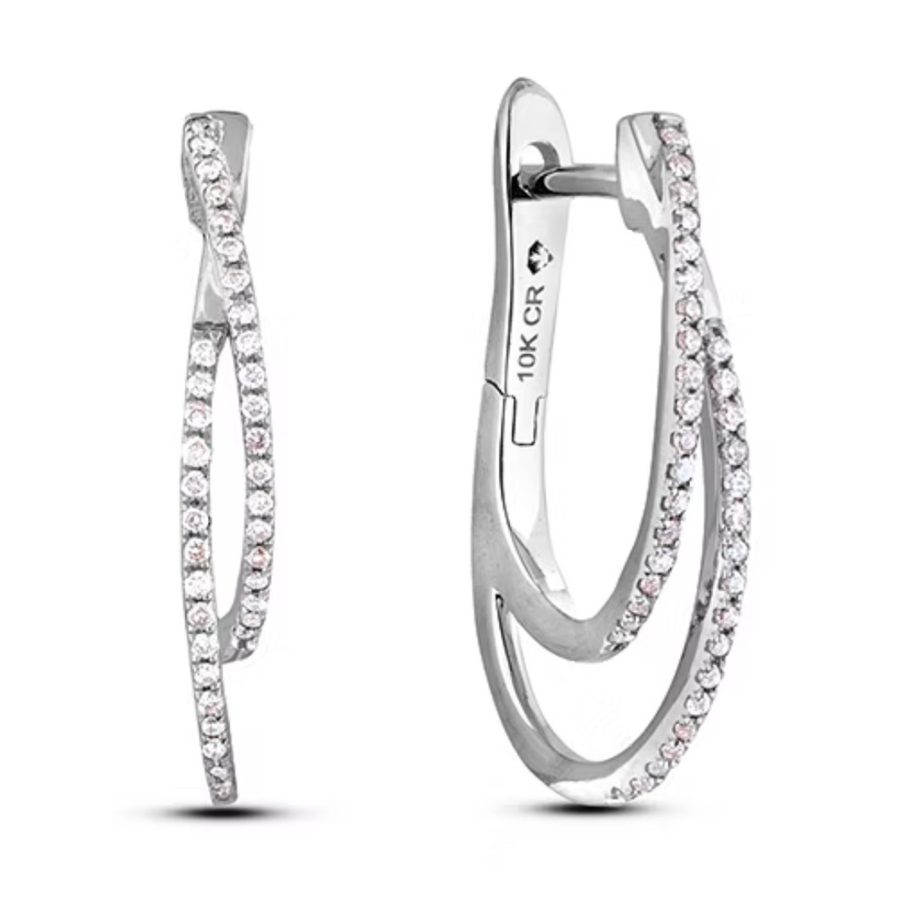 10k White Gold .25ct Canadian Diamond Earrings