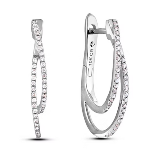 10k White Gold .25ct Canadian Diamond Earrings