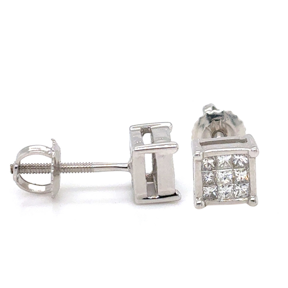 14kt White Gold .25ct Diamond Stud Earring