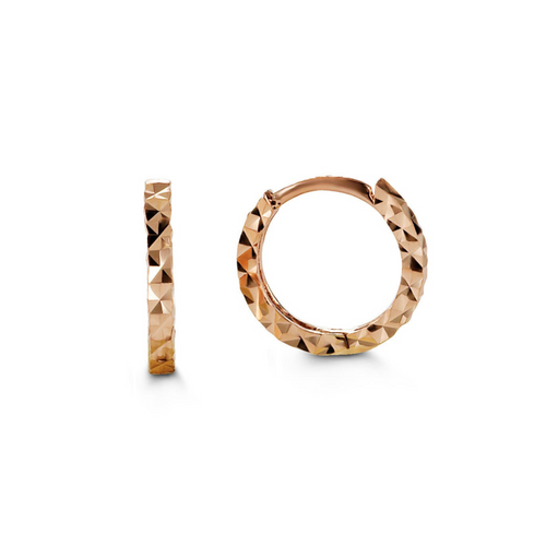 10kt Rose Gold Baby Hoop Earrings