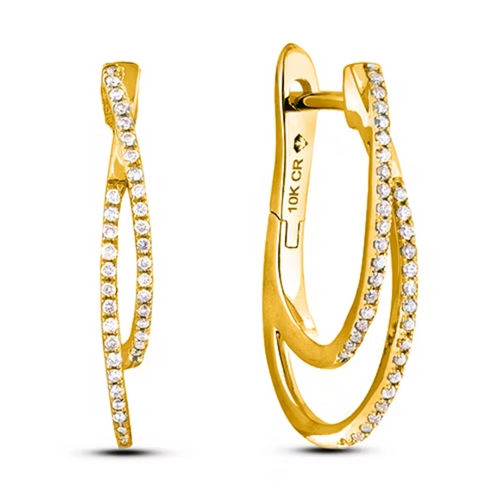 10k Yellow Gold .25ct Canadian Diamond Earrings