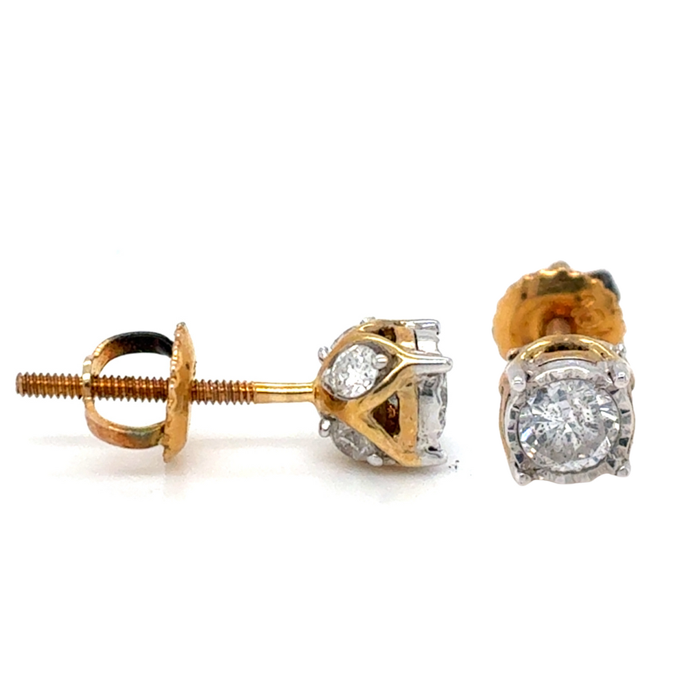 10kt Yellow Gold .50ct Diamond Stud Earring