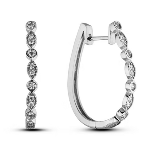 10k White Gold .25ct Canadian Diamond Earrings