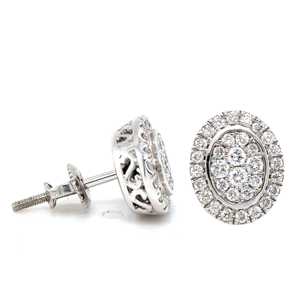 14kt White Gold .60ct Diamond Earrings