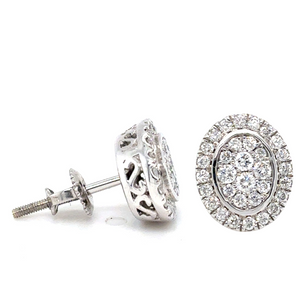 14kt White Gold .60ct Diamond Earrings
