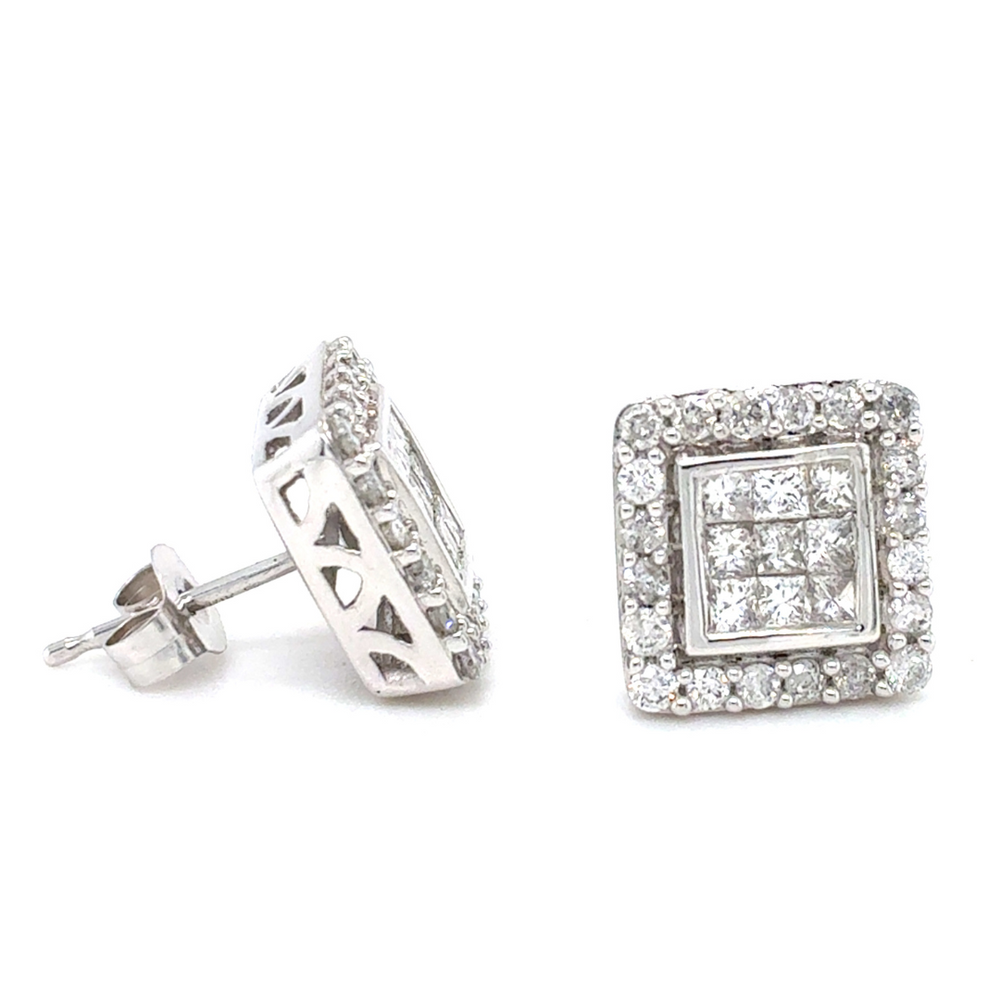 14kt White Gold 1ct Diamond Stud Earring