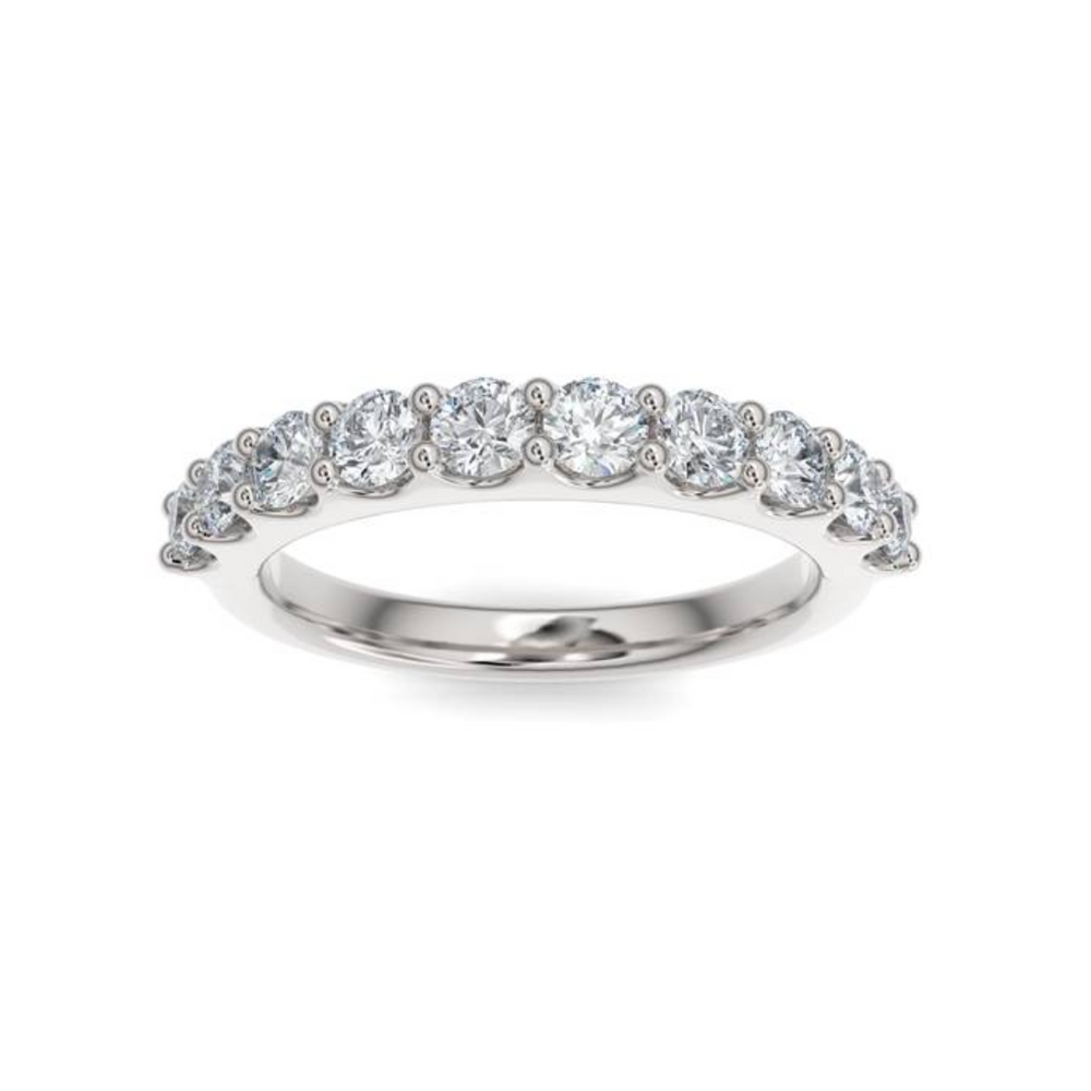 14KT White Gold 0.50ct Lab Diamond Half Eternity Band