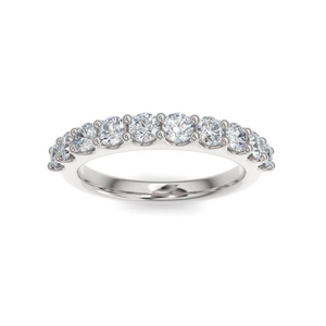 14KT White Gold 0.50ct Lab Diamond Half Eternity Band