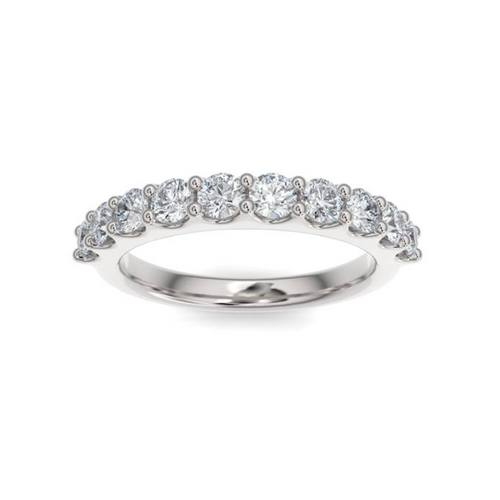 14KT White Gold 0.50ct Lab Diamond Half Eternity Band