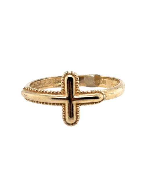 10kt Yellow Gold Fancy Cross Ring