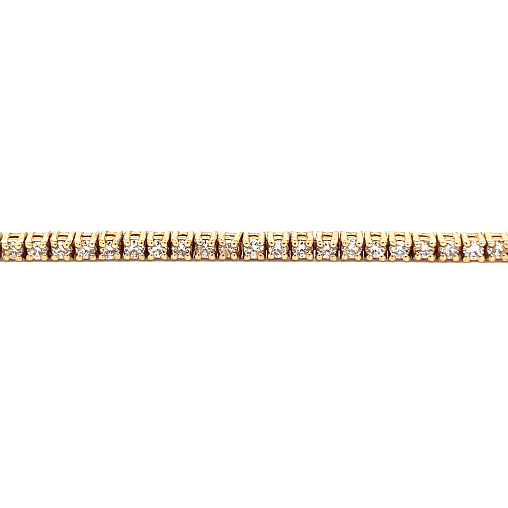 14K Yellow gold Lab Grown Diamond Tennis Bracelet