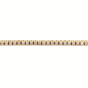 14K Yellow gold Lab Grown Diamond Tennis Bracelet
