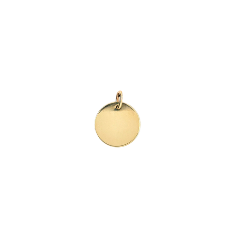 10kt Yellow Gold 12mm Disc Charm