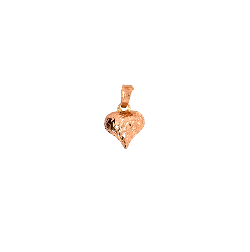 10kt Rose Gold Heart Charm