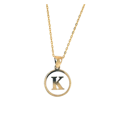 10kt Yellow Gold 'K' Initial Charm